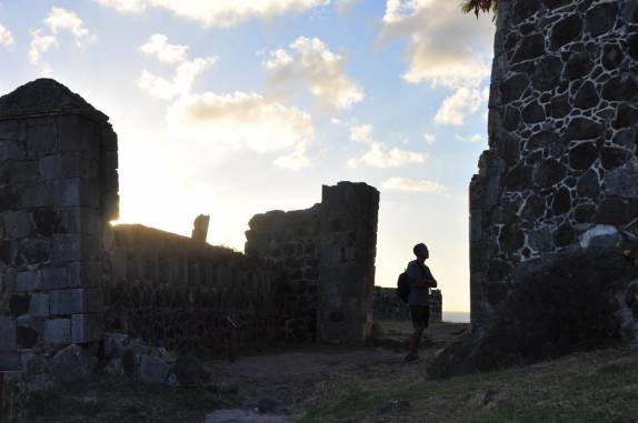 Explorando o Fort Louis, em Marigot - St. Martin (Caribe)